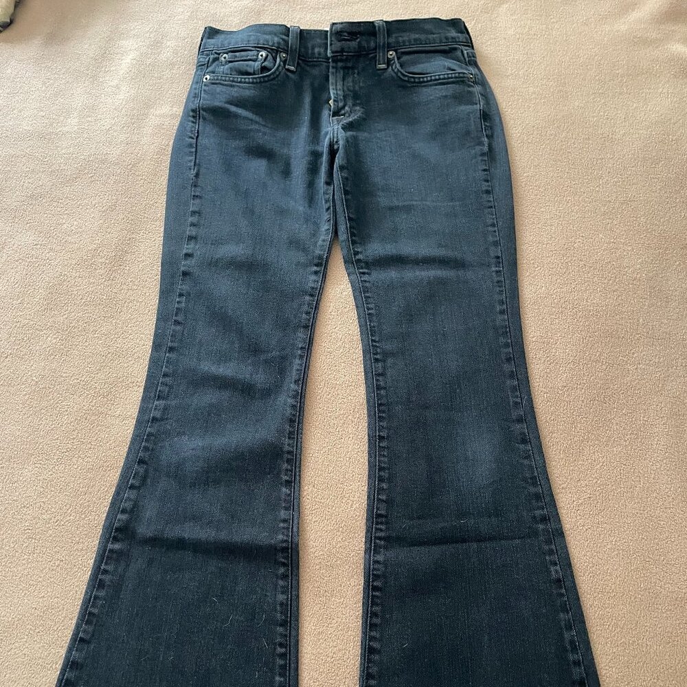 Y2K Vintage Lucky Brand SUNDOWN Jeans 2/26 Flared Black Faded Wash